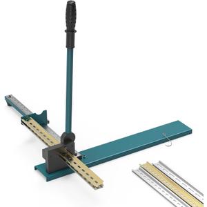 BreeRainz Din Rail Cutter, Double Groove Rail Cutter Tool w/Dual Scale Measuring Ruler, for 1.4 Inch Iron Aluminum Rails