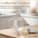 4 Pack Glass Coffee Mugs, 16 Oz Large Clear Coffee Mug with Handle, Classic Ribbed Drinking Cups Vintage Glassware for Cold Hot Beverages, Cappuccino, Latte, Juice