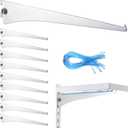 Gisafai 10 Pack Shelf Bracket Adjustable Shelving Brackets Single Track Twin Track System Metal Stand for Shelving Shelf Standard Stand for Stores Closet Kitchen (Silver,12 Inch)