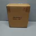 JHY DESIGN Set of 2 Rustic Decorative Lanterns 10" H Vintage Hanging Lantern Metal Candleholder for Indoor Outdoor, Events, Parities, Patio and Wedding(White with Gold Brush)