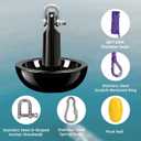Mushroom Anchor Kayak Anchor Kit for Small Boat Canoe Paddle Board SUP Jet Ski PWC,5/8/10/12/15lbs Marine Mushroom Boat Anchor Kit for Anti-Drift,Marine-Grade Scratch&Rust-Proof PVC Coated Cast Iron