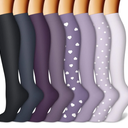 CHARMKING Compression Socks for Women & Men Circulation (8 Pairs) 15-20 mmHg is Best Support for Athletic Running,Hiking S/M
