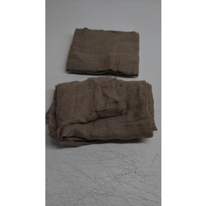 LAMIT Beige Linen Curtains for Living Room 2 Panels Set, 84 Inch Faux Linen Textured Light Filtering Drapes Back Tab and Rod Pocket Boho Panels for Farmhouse/Bedroom/Porch, 52 x 84 Inch