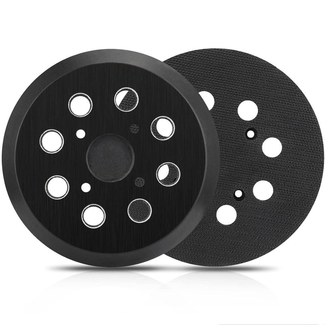 2 Pack 5" 8 Hole Hook & Loop Replacement Sander Pads Compatible with Ryobi Random Orbital Sander PCL406 RS240 RS280 RS280VS RS281VS RS290 P410, Replacement Backing Pad Parts # 030157001018