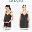 Active Maternity mini Dress Romper with Breezy Comfort Designed for Pregnant Women Perfect for Postpartum and Everyday Wear (Black, L)