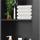 No Tile Shower Niche Stainless Steel Wall Niche 12" X 24" Two-Tier Bathroom Shelf No Tile Needed Recessed Niche Shower for Bathroom Storage, Matte Black, 12W * 24H