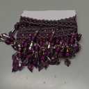 3yards Beading Fringe Trimming Long Beads Tassel Curtain Trim Ribbon Trim for Cover Edge Decorative (Purple)