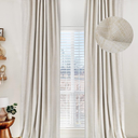 100% Blackout Shield Linen Blackout Curtains for Bedroom 84 Inches Long, Back Tab/Rod Pocket Living Room Drapes, Thermal Insulated Blackout Curtains 2 Panels Set, 50" W x 84" L, Cream