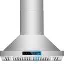 30 inch Range Hood Wall Mount, 1200 CFM with 4-Speed Gesture Sensing & Touch Control, Stainless Steel Ducted Kitchen Stove Vent Hoods with 2 LED Lights, Time Setting, Dishwasher-Safe Baffle Filters