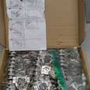 Ravinte 50 Pack 25 Pairs 1/2 inch Overlay Soft Close Hinges for Kitchen Cabinet Hinges Satin Nickel Hidden Hinges Stainless Steel Concealed Hinge self Closing