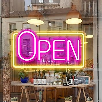 Neon Sign OPEN 16x7.5