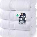Utopia Towels Luxurious Bath Towels Set, 4 Pack, 27 x 54 Inches  100% Ring Spun Cotton, Thick, Plush, and Fast-Drying, Designed for Premium Hotels, Spas, and Homes, White