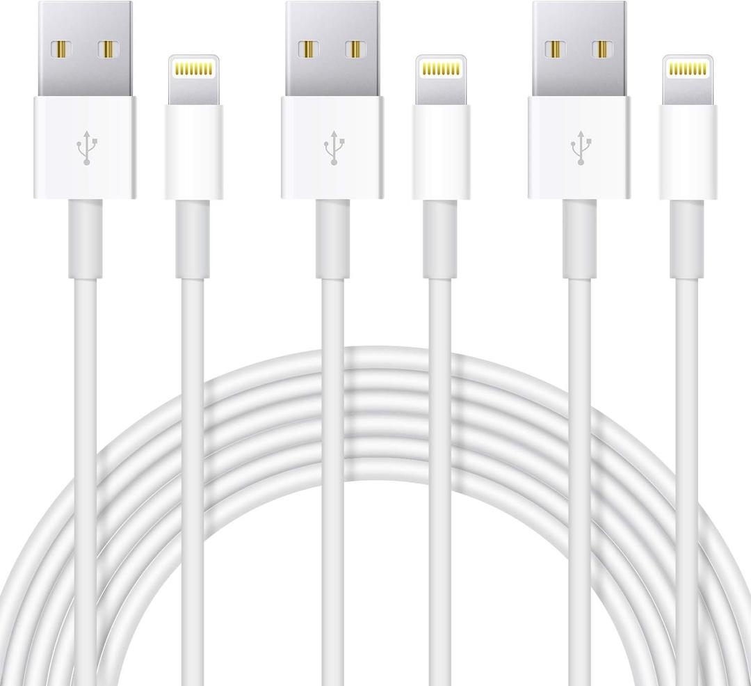 Uzento for iPhone Charger Cord,3 Pack Original USB to Lightning Cable Apple MFI Certified 3Ft, Fast iPhone Charging Cord for iPhone 11/11Pro/11Max/ X/XS/XR/XS Max/8/7/6/5S/SE (White)