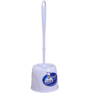 Toilet Bowl Brush and Caddy, Dia 12cm X 38cm Height, Pack of 1, Durable