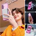 TOCOL Magnetic for iPhone 16 Case, Upgraded Full Camera Protection, Compatible with Magsafe, Drop Protection, Translucent Matte Back Bumper Phone Cover 6.1-Inch (Peony)