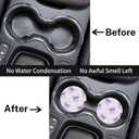 2 Pack Purple Bow Car Cup Coasters Holder Cute Car Accessories Girls Women