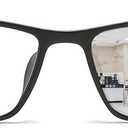 K.LAVER Premium Progressive Multifocal Reading Glasses Photochromic Lens TR90 Black Rectangle Seamless Transition Sunglasses