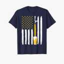 Craft Beer American Flag USA 4th July Brewery T-Shirt L
