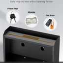 Uniclife Wall Mounted Mailbox with Key Lock & Newspaper Holder, Suggestion Box with Top Slots, Key Drop Box, Safe Lock Box, Metal Donation Box, Ballot Box for Office Business Activity