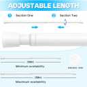 ZipGlo Spring Tension Curtain Rods 26-39 Inch White 2 Pack