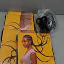 Sensationnel X-pression prestretched braiding hair - 3x braid 58 inch all kanekalon flame retardant synthetic braid for box braids and twists (7 pack, 1B OFFBLACK)