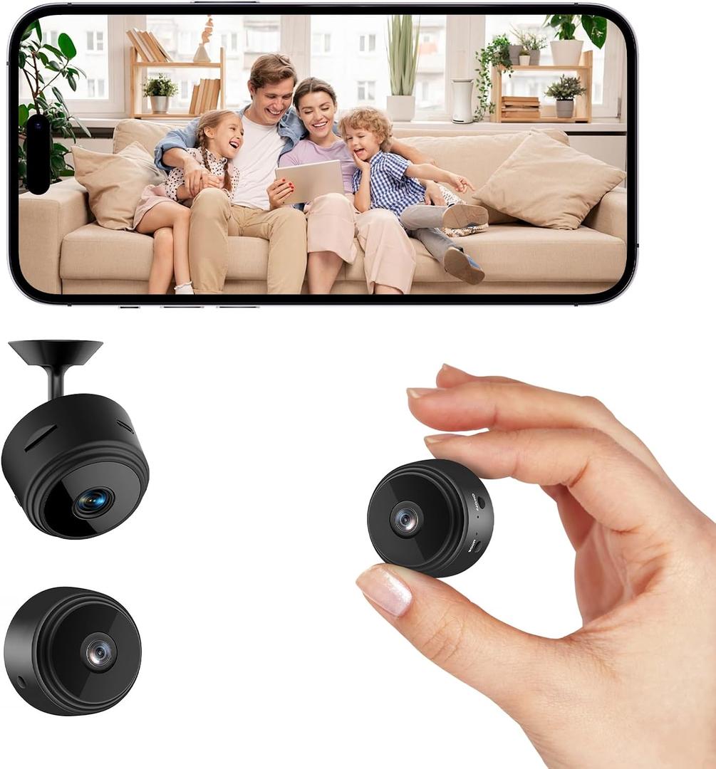 Indoor Pet Security Camera with App Control, Small Wireless WiFi HD 1080P Camera for Home Use, Cat, Dog