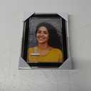 Malden International Designs Black Sleek With Silver Inside Border Picture Frame, 5x7, Black