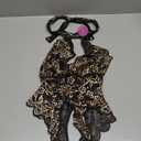 Avidlove Lingerie for Women Halter Lace Bodysuit V Neck Teddy One Piece Babydoll Nightgown (Medium, Black Skin)