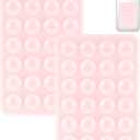 2 x 2 Pack Silicone Suction Phone Case Mount, Silicon Adhesive Smartphones Stand Sticky, Non Slip Suction Cup, Hands-Free Phone Accessories Holder for Selfies and Videos Light Pink