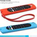 5 x Pinowu Silicone Remote Case (2pcs) Compatible for Firestick 4K Max/Insignia/Pioneer/Fire TV 4-Series/Omni (QLED) Series Alexa Voice Remote Enhanced w/Lanyard (Red and Turquoise)