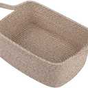 OIAHOMY Woven Basket, Gift Basket Empty with Gift Bags and Ribbons, Rope Baskets for Baby Showers, Storage Baskets with Handles for Nursery, Pet Toy Organizer - Brown