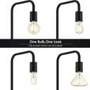 BoostArea Floor Lamp, Industrial Floor Lamp, 63 Inch Standing Lamp, E26 Socket, On/Off Footswitch, Whole Metal, ETL Listed, Modern Small Lamp for Bedroom, Living Room, Minimalist, Vintage, Mid Century