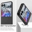 for Motorola Razr 2024/ Razr 2025 Case with Built-in Screen Protector, Slim Fit, Hard Ultra-Thin Black Phone Cases for Moto Razr 2025/Razr 2024,Black