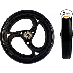 2 Pcs 6" Replacement Wheels for Rollator Walker Wheelchairs Walker Wheels Replacement Drive Rollator Wheels Parts(Black, 6 Inch)