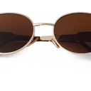 Retro Oval Sunglasses for Women Men Trendy Small Sun Glasses Classic Metal Frame Shades UV400 Protection