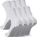2/4 Pairs Mens Soccer Socks with Grips Cushioned Anti Slip Football Basketball Sports Socks