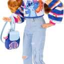 Disney ILY 4EVER Fashion Dolls Red Hair Stitch 11.5" Tall with 13 Points of Articulation, Two Complete Mix-and-Match Outfits and Mickey Ring for You!