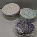 JOYCUBE Floral Gift Boxes with Lids for Presents – Set of 3 Round Decorative Cookie Tins with Greeting Cards & Ribbon, Reusable Tin Containers for Presents, Crafts & Keepsakes