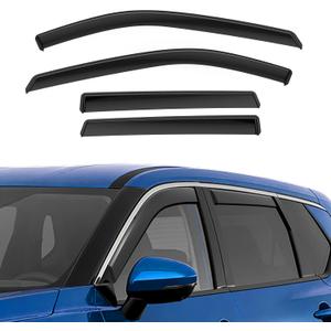in-Channel Rain Guards Fit for Rogue 2021-2025, Extra Durable Side Window Deflectors, Wind Deflectors Rain Guard Black 4 Pack