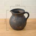 MIYUKI Rustic Kitchen Utensil Holder - 7.6 Inch Ceramic Utensil Crock for Countertop, Vintage Kitchen Counter Decor
