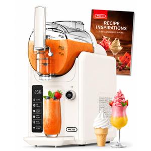 WETIE Slushie Machine, 82oz Slushy Machine for Home with Adjustable Temperature, LED Display, 6 Presets Frozen Drink Maker for Ice Cream, Smoothie, Frapps, Margarita, Milkshake, Auto-Clean