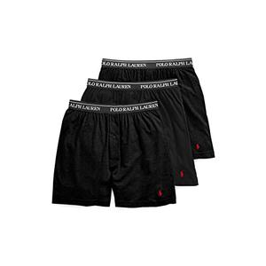 Polo Ralph Lauren Underwear Men's Classic Fit Knit Boxers 3 Pack, Polo Black, XL