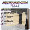 Outdoor Faucet Cover for Winter - Pro 7.1"W x 9.8"H - 4 PACK Outdoor Water Faucet Cover Socks for Winter Freeze Protection Pipe Insulation Reusable Waterproof Insulated Spigot backflow Cover - Beige
