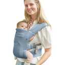 GROWNSY Baby Carrier Newborn to Toddler, Cozy Nreborn Carrier, Ergonomic Baby Wraps Carrier with Head Support, Oxford Blue