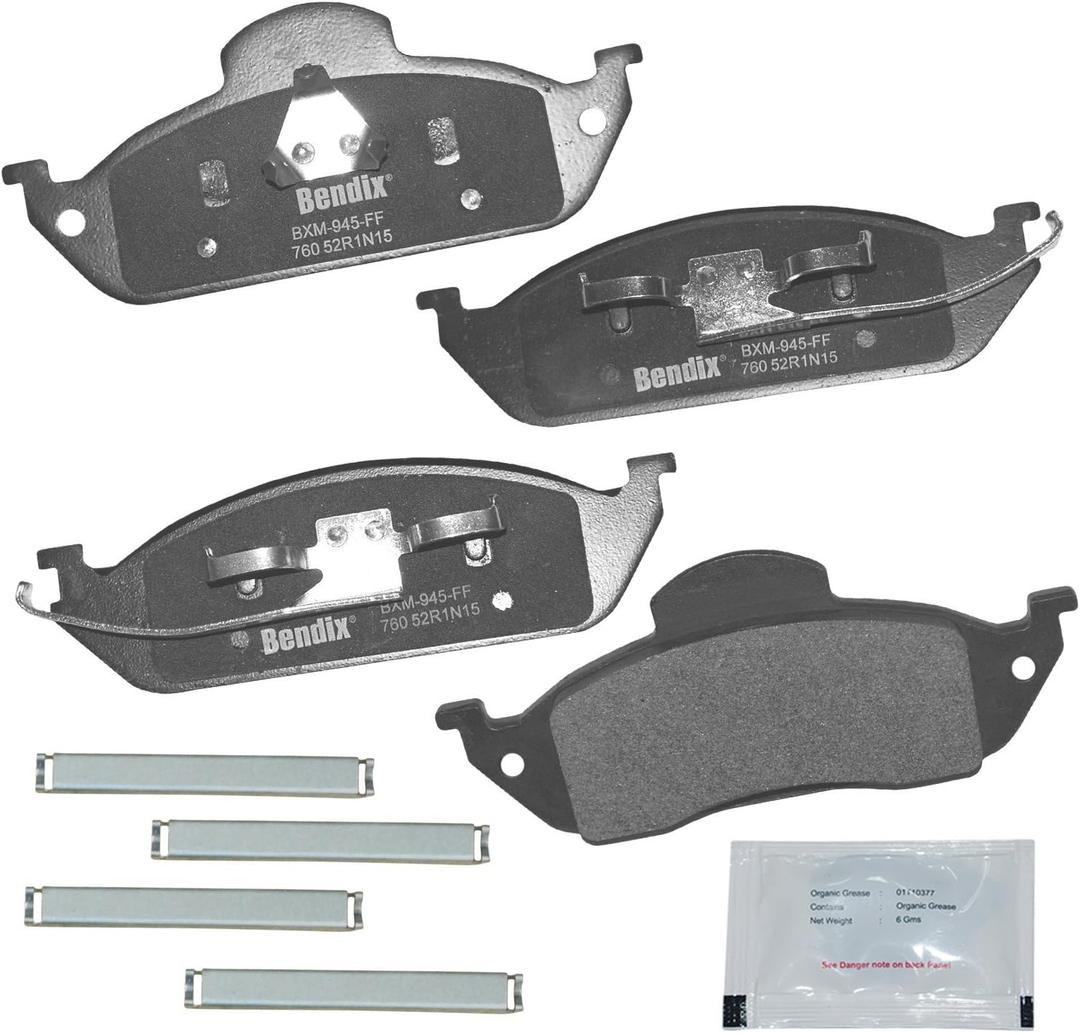 Bendix Priority1 CFM760 Semi-Metallic Front Brake Pads for Mercedes-Benz ML320 2003-1998, ML350 2005-2003, ML430 1999-1998