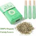 3 x 3 Pack Puff Stick Cat Catnip Toys with a Storage Box, Funny Cat Chew Toys Teething Interactive Catnip Filled with 100% Pure Organic Catnip for Indoor Cats