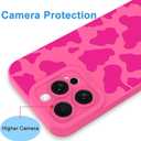 Case for iPhone 14 Pro Max Case Cow Print Pattern Hot Pink Design Tire Texture Non-Slip + Soft TPU Bumper Anti-Slip Ultra Thin Cover Protective Shockproof Case for iPhone 14 Pro Max
