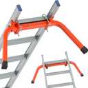 Mr Ironstone Extension Ladder Stabilizer for Roof Gutter&Wall, Sturdy Ladder Standoff Stabilizer with Non-Slip Rubber, Ladder Accessories Ladder Stand Off with U Bolt, Weight Capacity Up to 500LBS