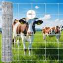 Cattle Fence, Farm Fence 4ft x 164ft - 14 Gauge Galvanized Wire Fence