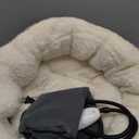 Rypet Heated Cat Bed Indoor, Soft & Cozy Donut Heated Pet Bed with Timer and Timer, Adjustable Temperature Heated Dog Beds for Small Dogs and Senior Cats with Chew Resistant Cord